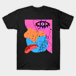 Poker Face Abstract T-Shirt